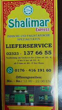 Shalimar Express à Herne carte