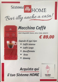 Menu du Gelateria Bar Karma à Bosco Mesola