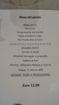 Ristorante Pippo à Nadro carte