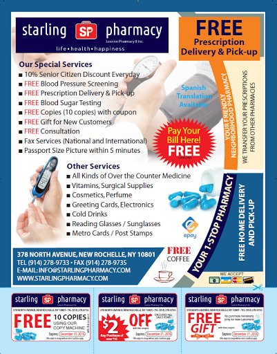 Pharmacy «Starling Pharmacy», reviews and photos, 378 North Ave, New Rochelle, NY 10801, USA