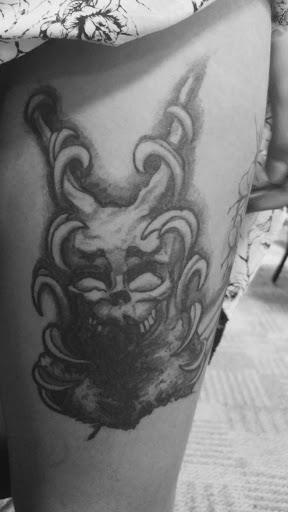 Explore leatherface tattoo ideas, creative tattoo ideas in Logan, available at Surreal Ink Tattoo & Body Piercing
