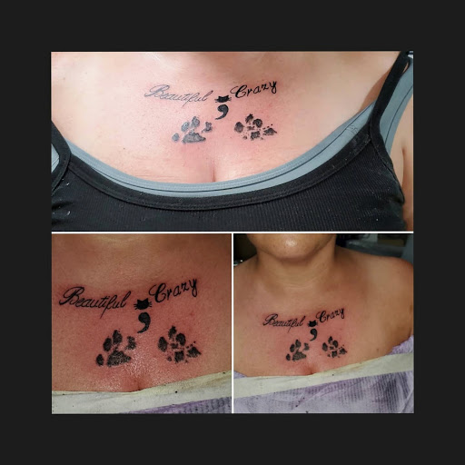 Explore tattoo ideas on breast, creative tattoo ideas in Englewood, available at The Original Big Daddy Tattoo & Body Piercing est.1997 est.1997
