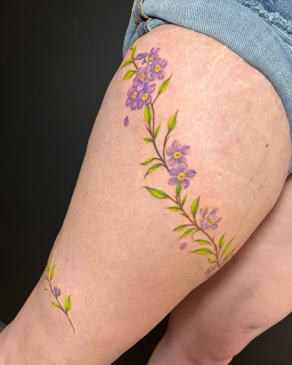 Explore bikini tattoo ideas, creative tattoo ideas in Goose Creek, available at Red Kirin Tattoo