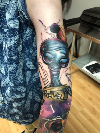 Explore rest in peace tattoo ideas, creative tattoo ideas in Kenosha, available at Kenosha Tattoo Company