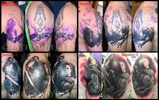 Explore akaza tattoo ideas, creative tattoo ideas in San Angelo, available at Jellys Surly Skull, LLC