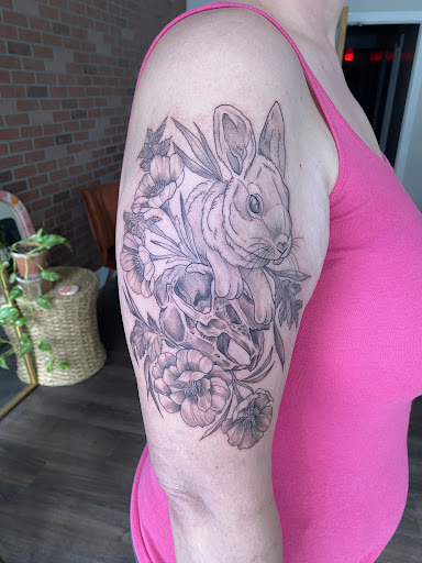 Explore women forearm tattoo ideas, creative tattoo ideas in Fayetteville, available at Juniper & Fern Tattoo Company