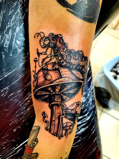 Explore pitbull dog tattoo ideas, creative tattoo ideas in East Providence, available at Ink Therapy