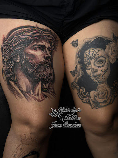 Find angel tattoo drawing ideas for your next unique tattoo in San Diego at Wylde Sydes Tattoo & Body Piercing