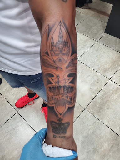 Explore arm and chest tattoo ideas, creative tattoo ideas in Boca Raton, available at Inkfinity Tattoo & Piercings Shop