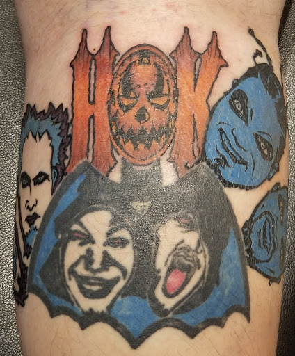 Explore half sleeve tattoo cover up ideas, creative tattoo ideas in Casper, available at Black Sunday Tattoo