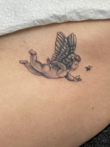 Explore black and grey half sleeve tattoo ideas, creative tattoo ideas in Wichita Falls, available at Firme Copias Tattoo shop