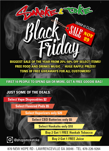 Tobacco Shop «Smoke and Toke», reviews and photos, 870 New Hope Rd, Lawrenceville, GA 30046, USA