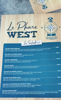 Menu / carte de Phare West à La Tranche-sur-Mer