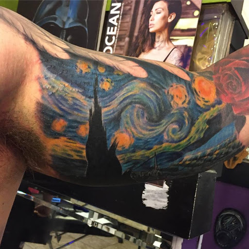 Explore foot tattoo cover up ideas, creative tattoo ideas in Amarillo, available at Music Box Body Art Studio