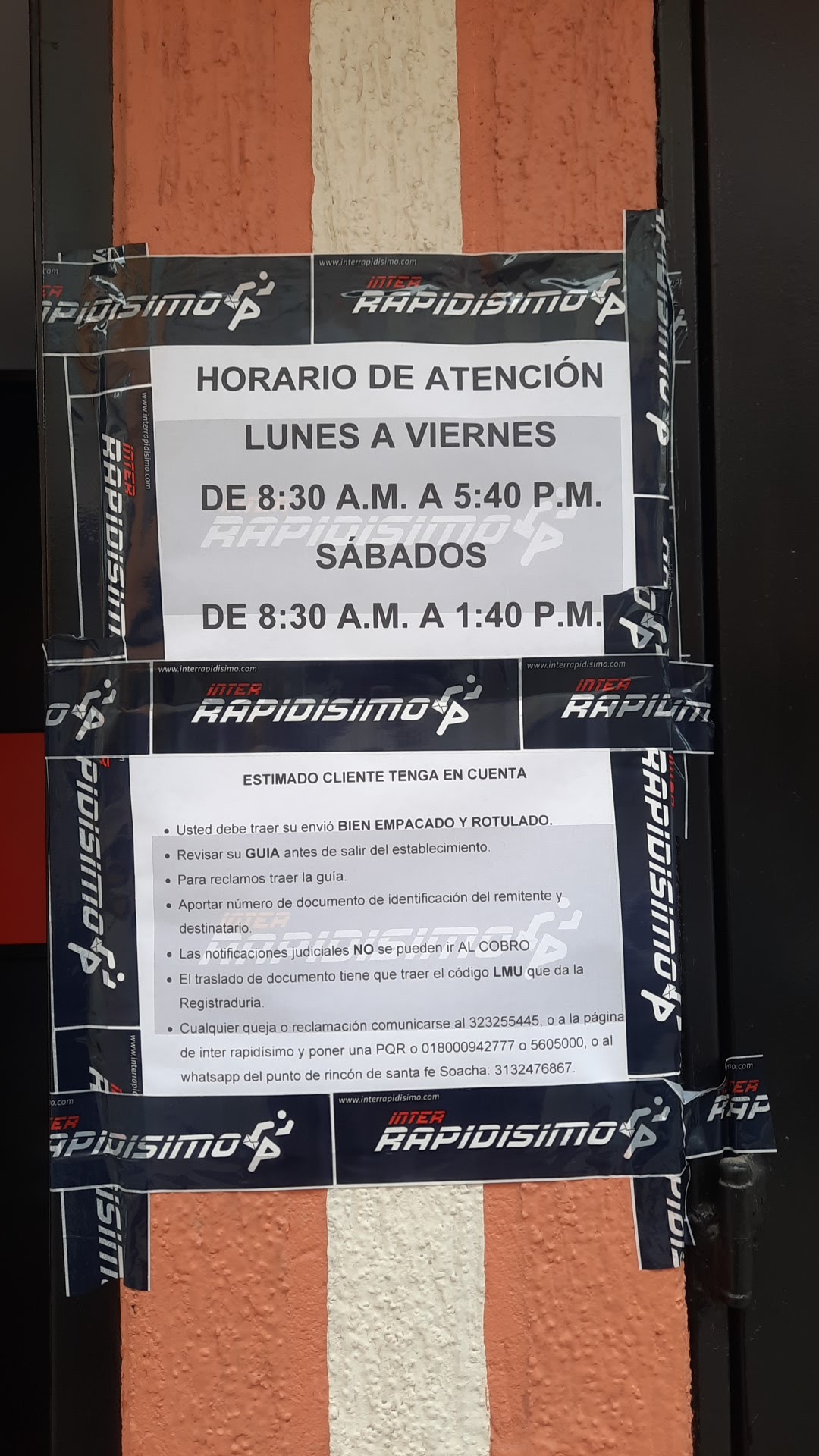 INTERRAPIDISIMO DEL RINCON DE SANTAFE SOACHA