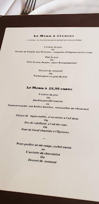 La Ciboulette à Beaune menu