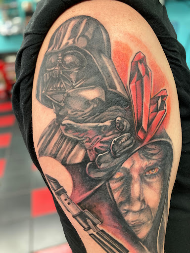 Explore trigun tattoo ideas, creative tattoo ideas in Largo, available at Alchemy Tattoos and Body Piercings