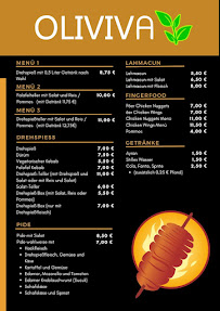 Menu du Oliviva döner à Kempten