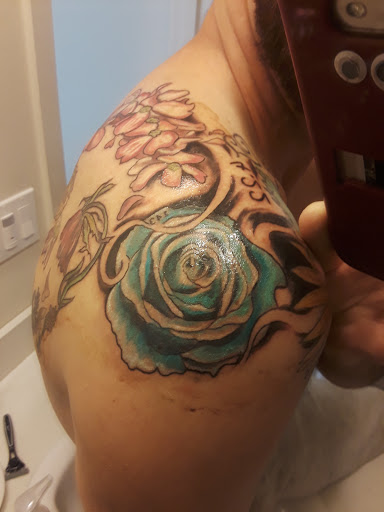 Explore chest sleeve tattoo ideas, creative tattoo ideas in Molalla, available at Back40Tattoo