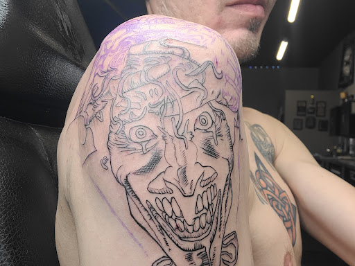 Explore flamingo tattoo ideas, creative tattoo ideas in Aurora, available at The Legacy Tattoo Collective