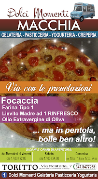 Carte du MACCHIA DOLCI MOMENTI Gelateria Pasticceria Catering #senzaglutine #senzalattosio à Toritto