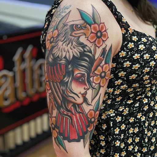 Explore ski tattoo ideas, creative tattoo ideas in Wakefield, available at Wakefield Tattoo