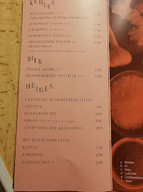 Restaurant SAPHIR-Sri Lankan Kitchen à Bamberg (le menu)