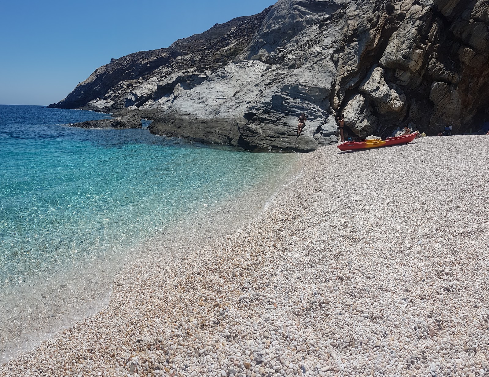 Photo of Zorkos beach with turquoise pure water surface