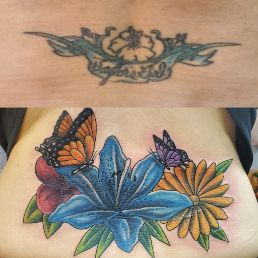 Explore leg tattoos idea, creative tattoo ideas in Wheeling, available at SPFX Tattoo