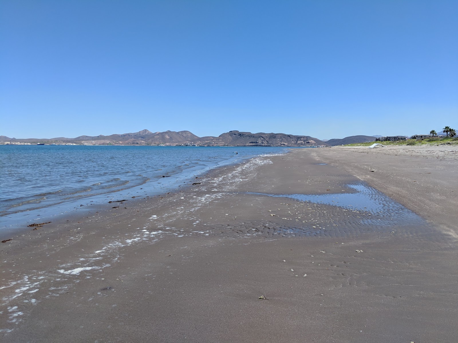 Foto di Playa El Mogote con una superficie del sabbia beige