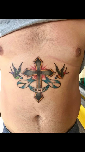 Explore fish tattoo ideas for men, creative tattoo ideas in San Angelo, available at Good Vibes Only Tattoo Studio