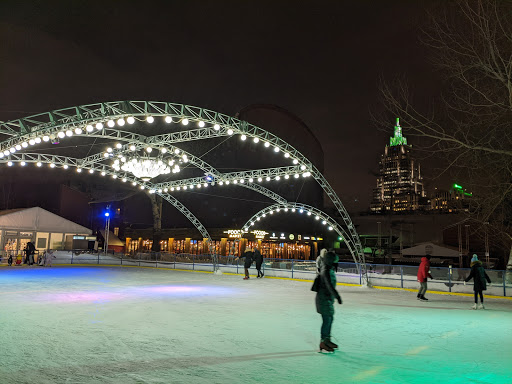 Ice skating rink at the Hermitage Garden