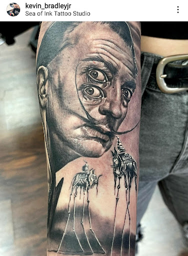 Explore black and gray tattoo sleeve ideas, creative tattoo ideas in Mesa, available at Sea of Ink Tattoo Studio