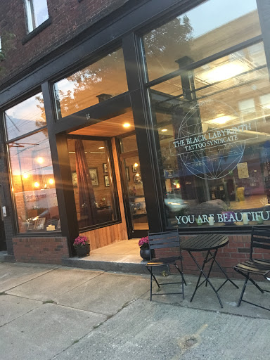 Explore forearm sleeve tattoo ideas for guys, creative tattoo ideas in Easthampton, available at The Black Labyrinth Tattoo Syndicate