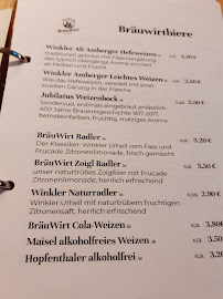 Winkler BräuWirt à Amberg carte