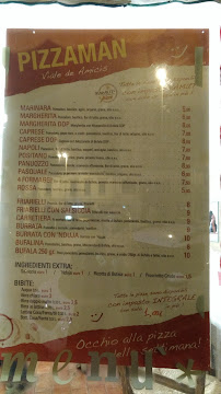 Pizza Man à Florence carte