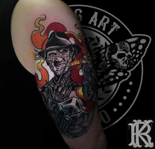 Explore last name back tattoo ideas, creative tattoo ideas in Modesto, available at Dying Art Tattoo