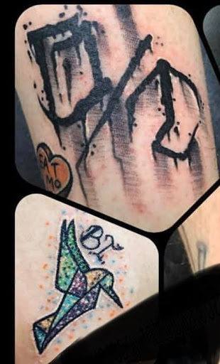 Explore grandfather tattoo ideas, creative tattoo ideas in Mckinney, available at Borrowed Time Fine Art Gallery Tattoo Shop