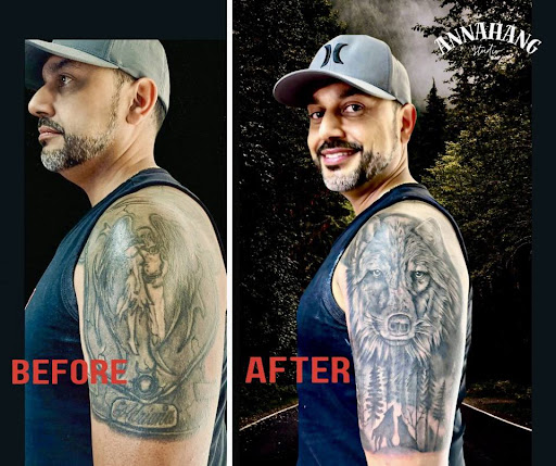 Explore mexican chest tattoo ideas, creative tattoo ideas in Garden Grove, available at Anna Hang Tattoo