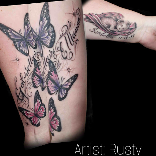Explore tattoo ideas for two daughters, creative tattoo ideas in Florence, available at West Coast Tattoo & Body Piercing