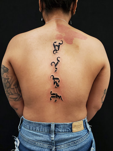 Explore long thin tattoo ideas, creative tattoo ideas in Gilroy, available at 2911 Tattoo