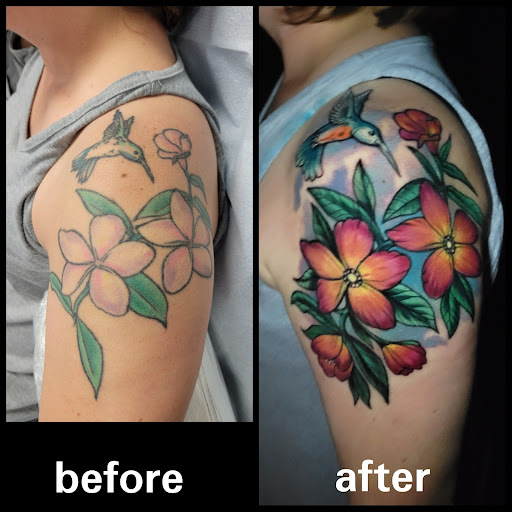 Explore phlebotomy tattoo ideas, creative tattoo ideas in Buford, available at Inked Arts Tattoo Studio