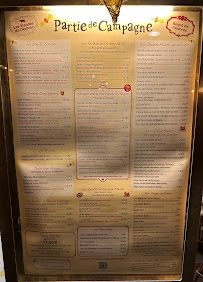 Restaurant Partie de Campagne à Paris - menu / carte