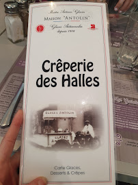 Crêperie des Halles à Beauvoir-sur-Mer menu
