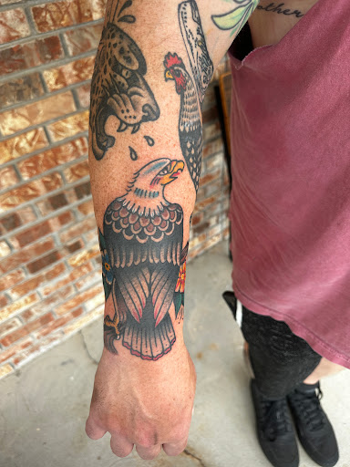 Explore forearm tattoo ideas men, creative tattoo ideas in Talbott, available at Alpha Tattoo co.