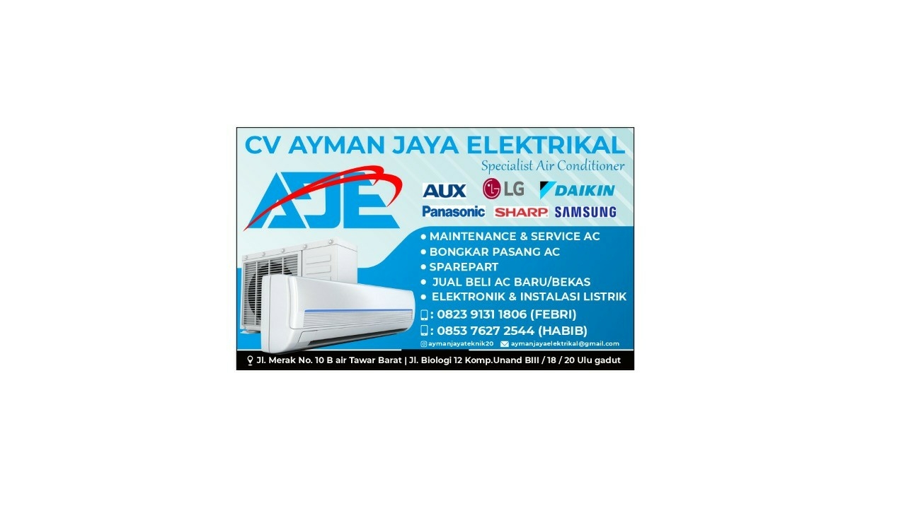 Gambar Cv Ayman Jaya Elektrikal - Service Ac Padang