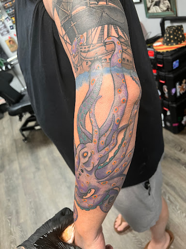 Explore baby boy tattoo ideas, creative tattoo ideas in Milton, available at Not A Cool Tattoo