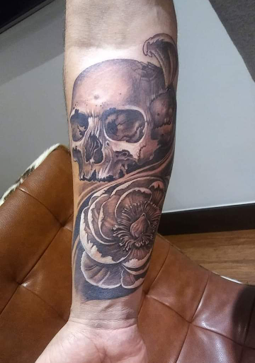 Explore men's dark tattoo ideas, creative tattoo ideas in Pahoa, available at Electric Jungle Tattoo