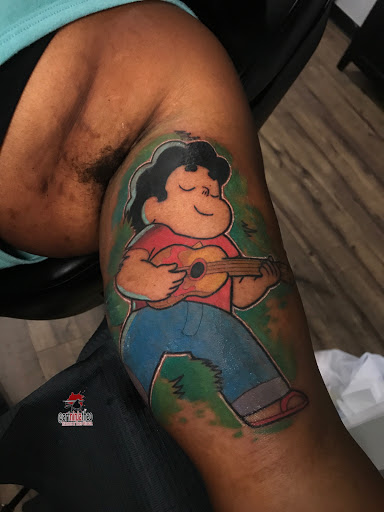 Explore marigold tattoo ideas, creative tattoo ideas in Atlanta, available at Golden Anchor Tattoo