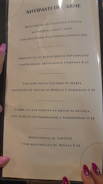 Restaurant italien La collina di Maria à Cerveteri (la carte)